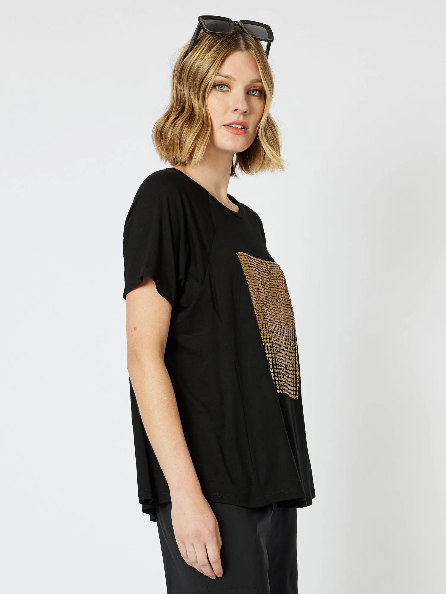 Sequin Patch - Shirt - Black sold by RC & Co product image thumbnail 3