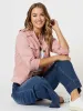 Military Style Denim Jacket - Pink sold by RC & Co