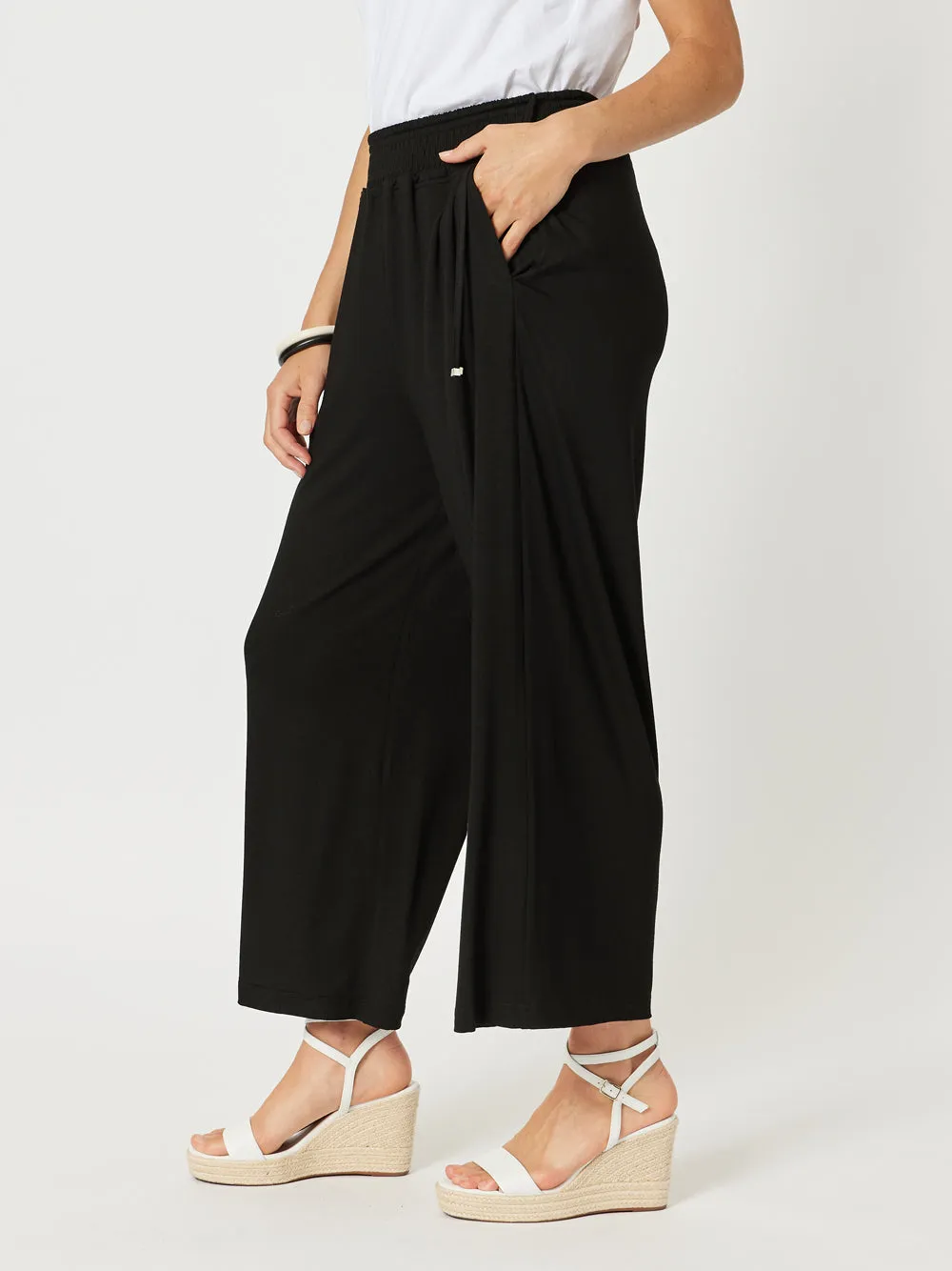 Wide Leg Jersey Pant - Black sold by RC & Co product image thumbnail 5