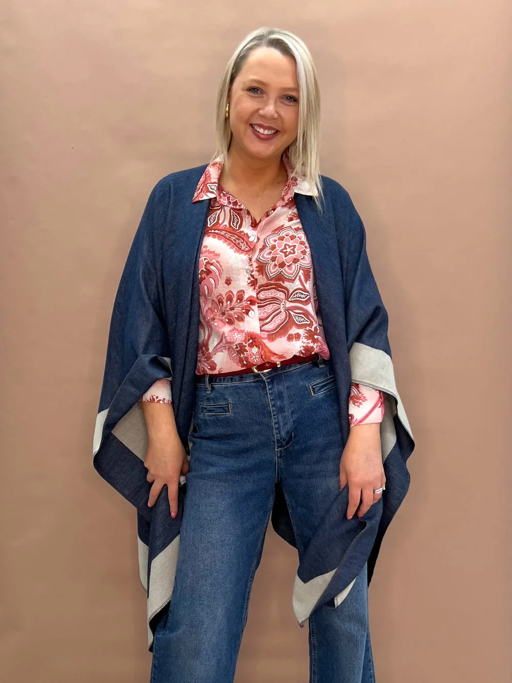 Reversible Wrap - Navy/Stone sold by RC & Co product image thumbnail 3