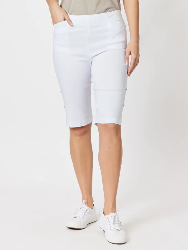 Stretch Bengaline Short - White sold by RC & Co