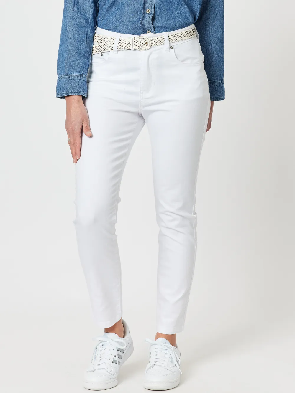 Miracle High Rise Jean - White sold by RC & Co