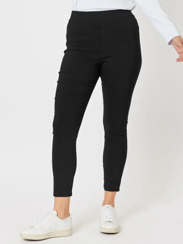 Mechanical Stretch Slim Leg Pull On Pant - Black sold by RC & Co
