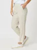 Sarah Linen Pleat Hem Pant - Natural sold by RC & Co