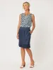 Mimi Linen Ruffle Hem Skirt - Navy sold by RC & Co