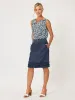 Mimi Linen Ruffle Hem Skirt - Navy sold by RC & Co