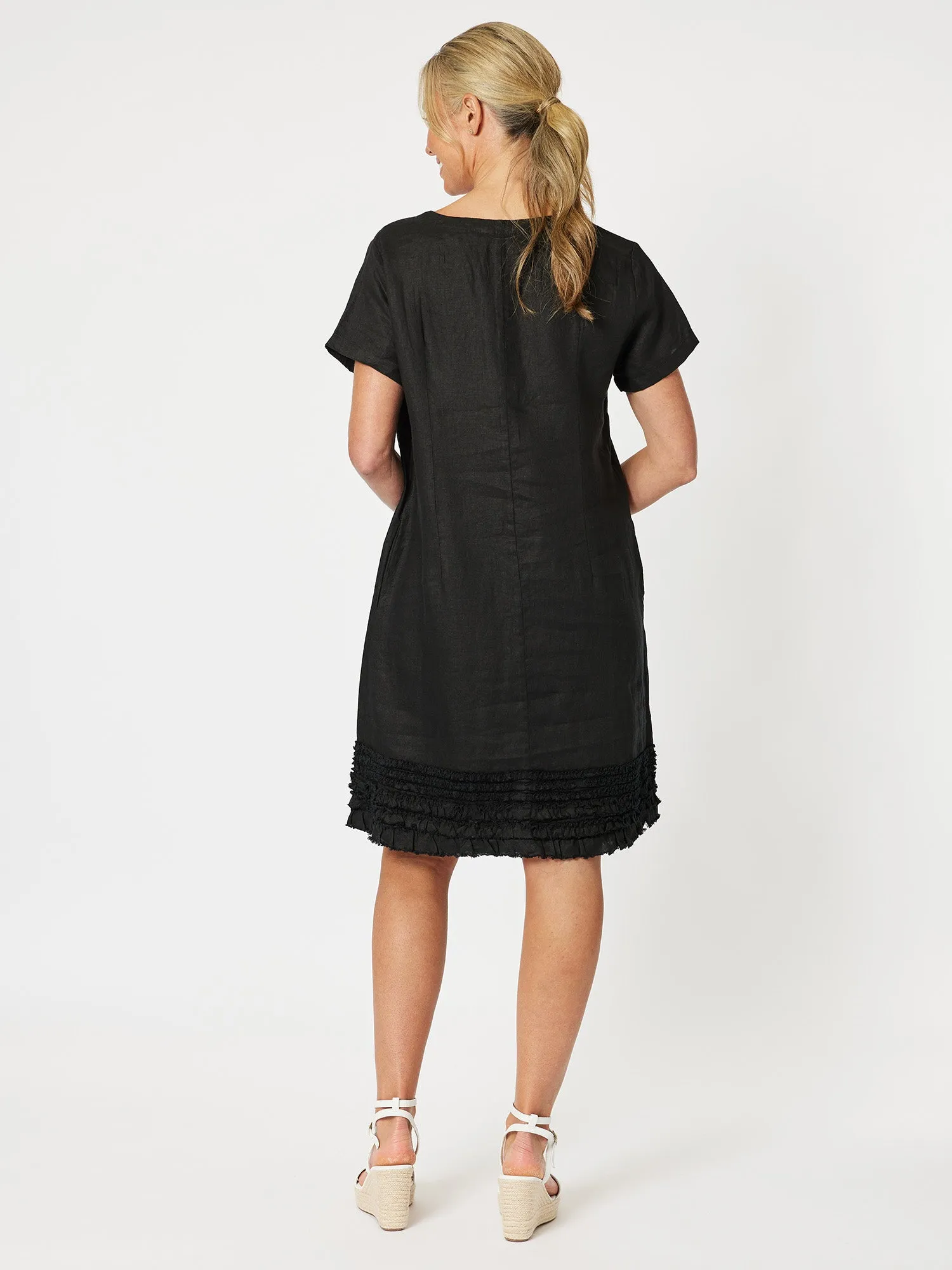 Chic Linen Shift Dress - Black sold by RC & Co product image thumbnail 3