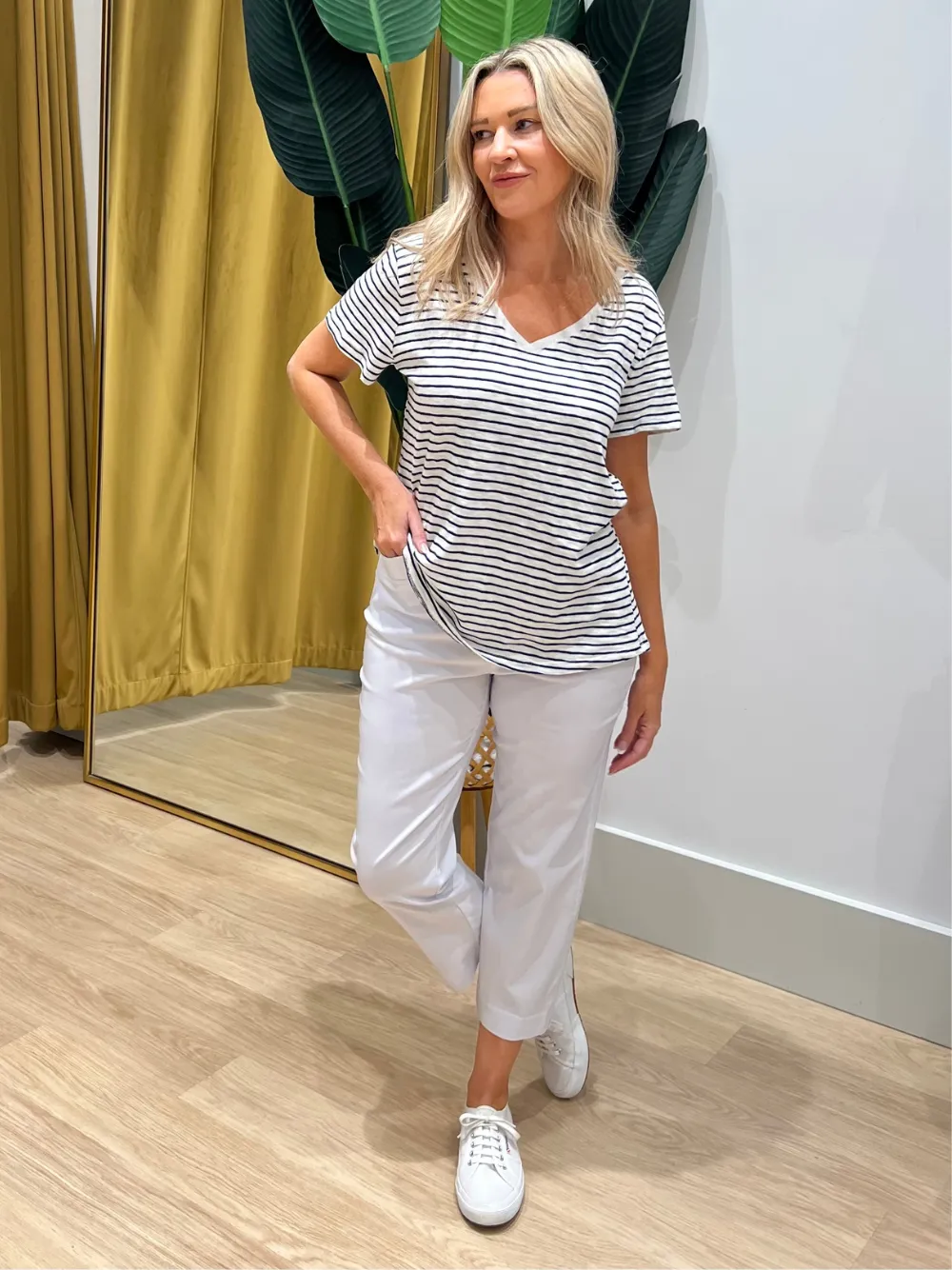 Zara Stretch Pant - White sold by RC & Co product image thumbnail 2