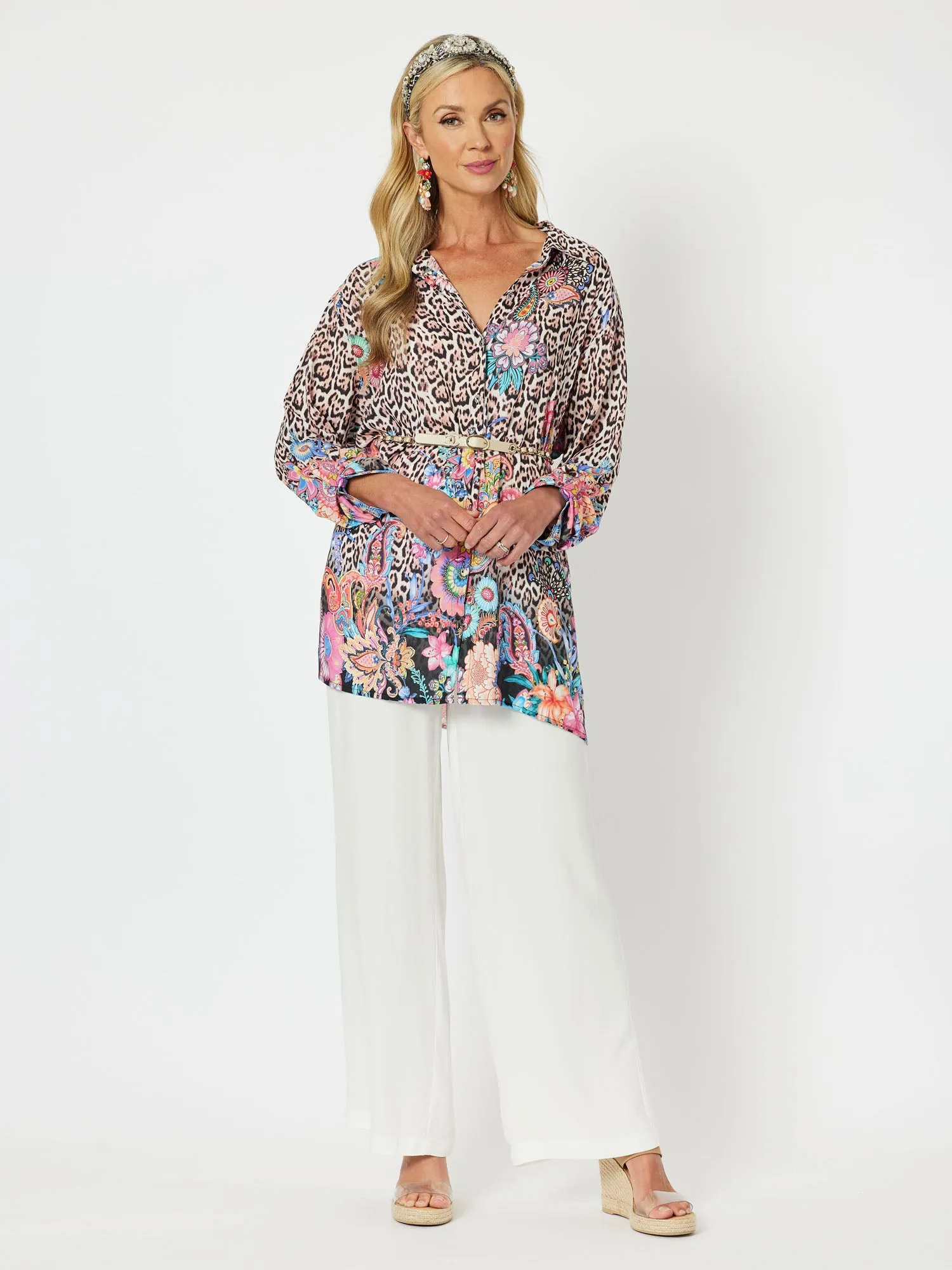 Tuxedo Wide Leg Pull On Pant - Ivory sold by RC & Co product image thumbnail 2