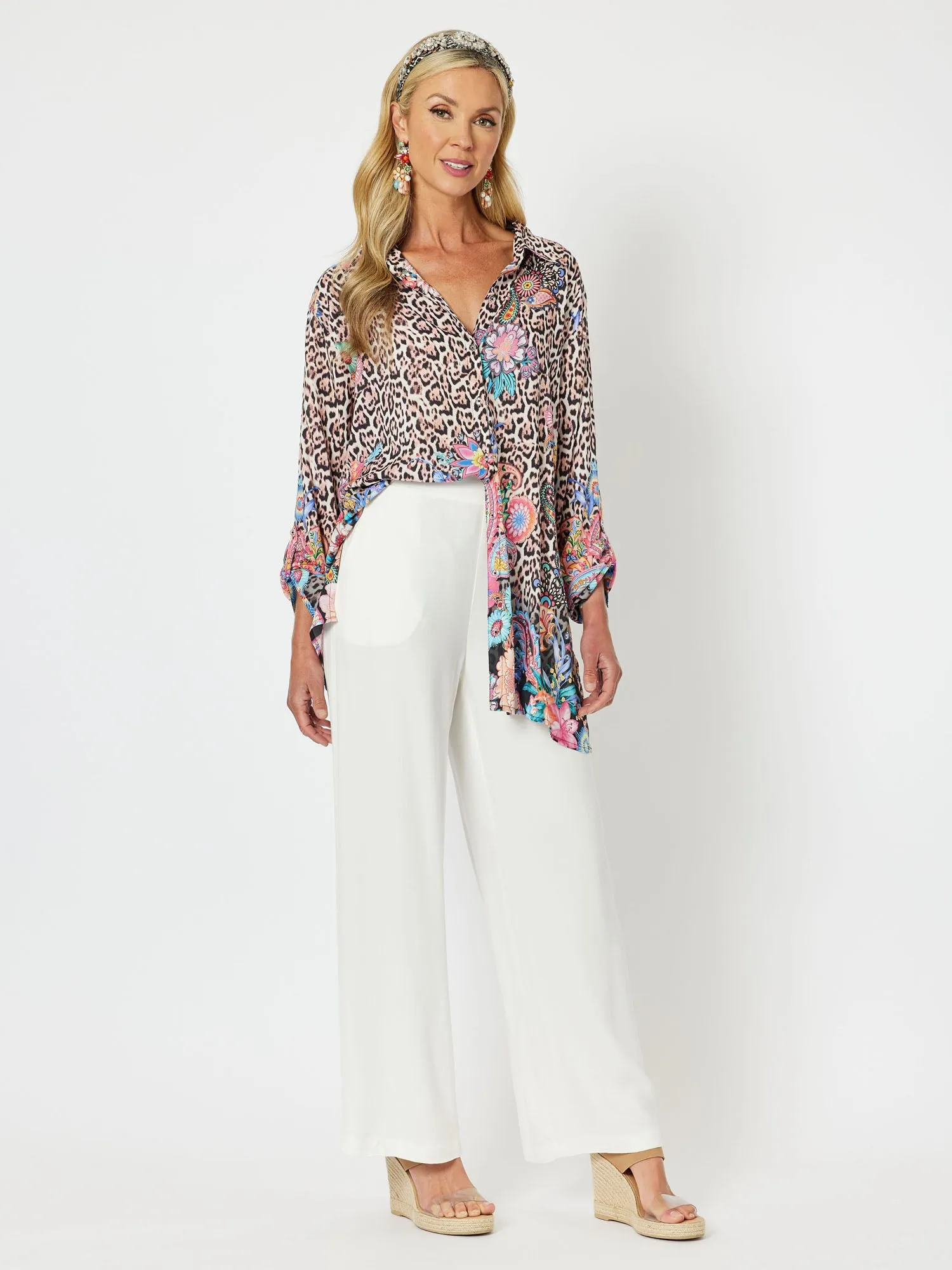 Tuxedo Wide Leg Pull On Pant - Ivory sold by RC & Co product image thumbnail 4