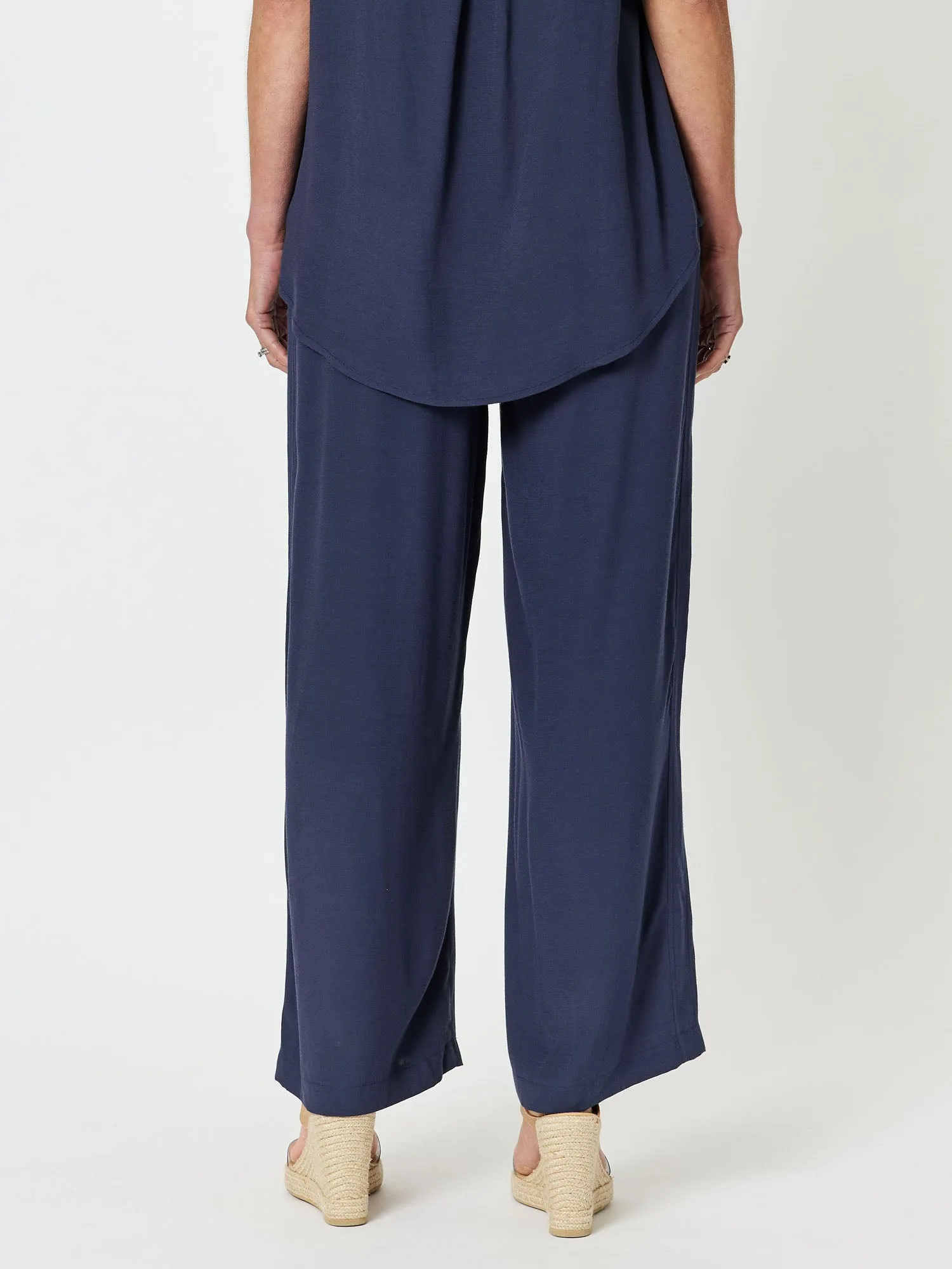 Tuxedo Wide Leg Pull On Pant - Navy sold by RC & Co product image thumbnail 4