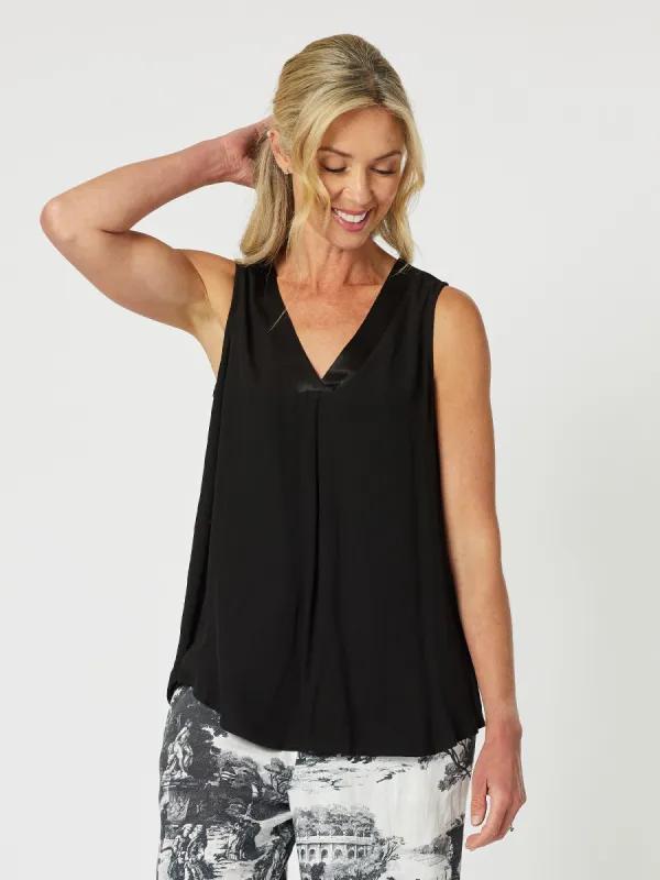 Tuxedo V - Neck Cami - Black sold by RC & Co