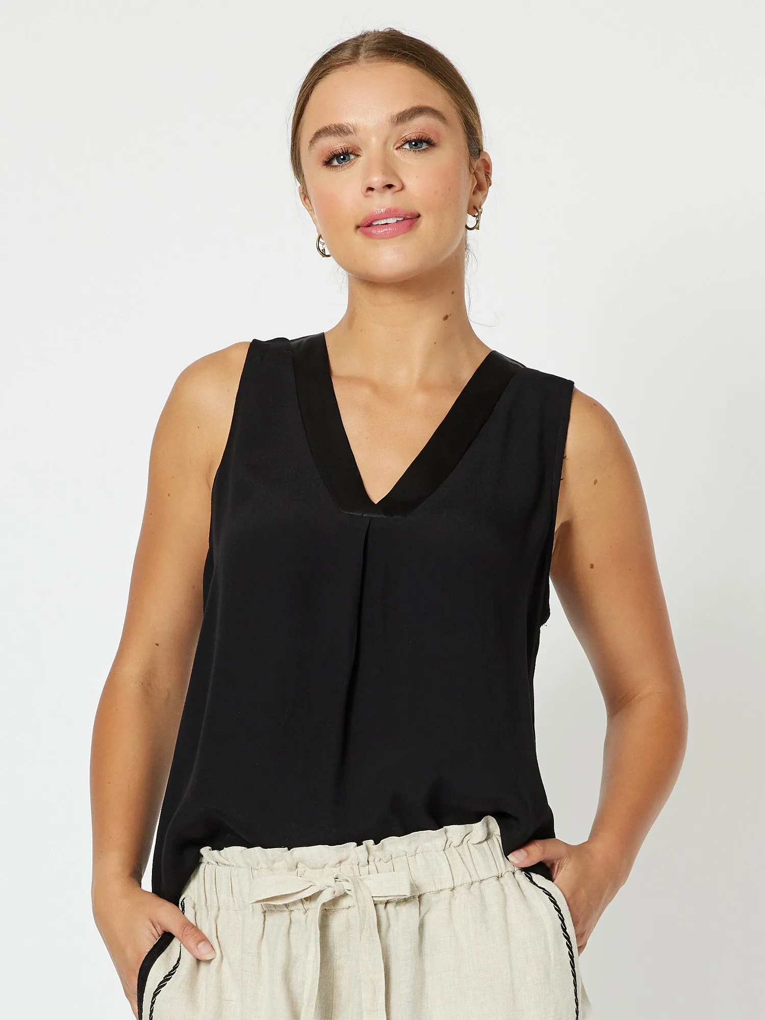 Tuxedo V - Neck Cami - Black sold by RC & Co product image thumbnail 4