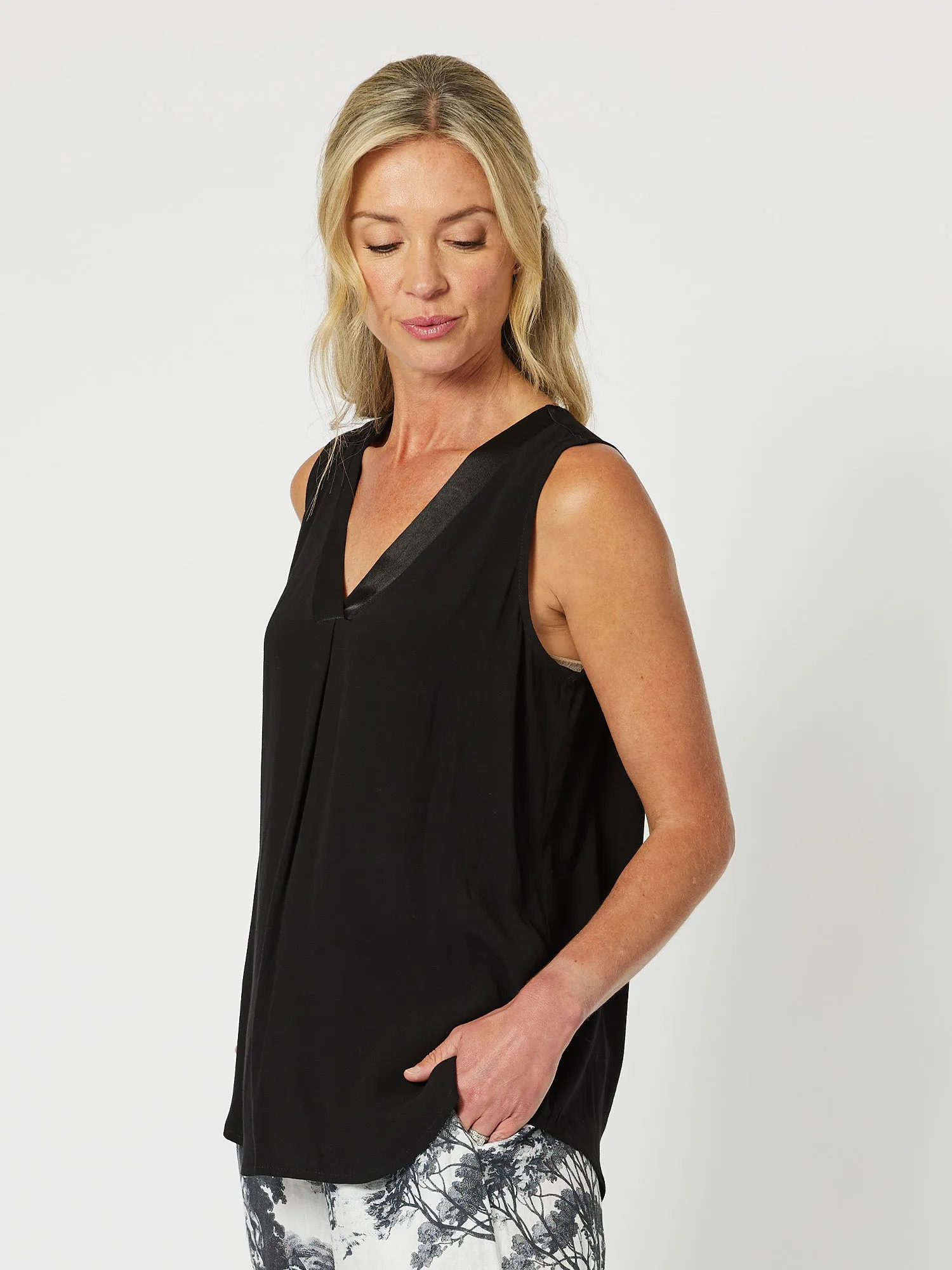 Tuxedo V - Neck Cami - Black sold by RC & Co product image thumbnail 3