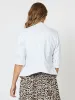 Military Style Denim Jacket - White sold by RC & Co
