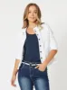 Military Style Denim Jacket - White sold by RC & Co