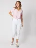 Miracle High Rise Cropped Jean - White sold by RC & Co