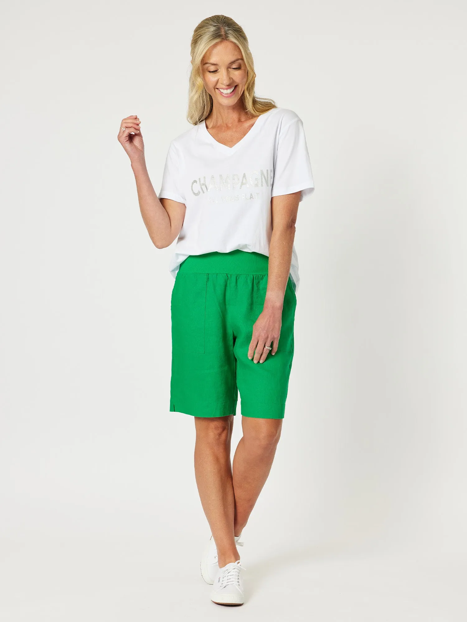 Jordan Linen Short - Emerald sold by RC & Co product image thumbnail 2