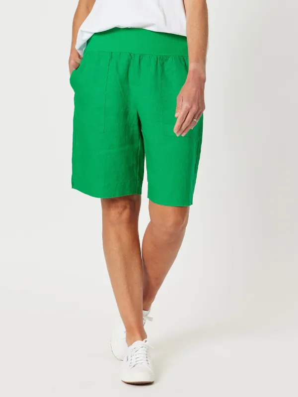 Jordan Linen Short - Emerald sold by RC & Co
