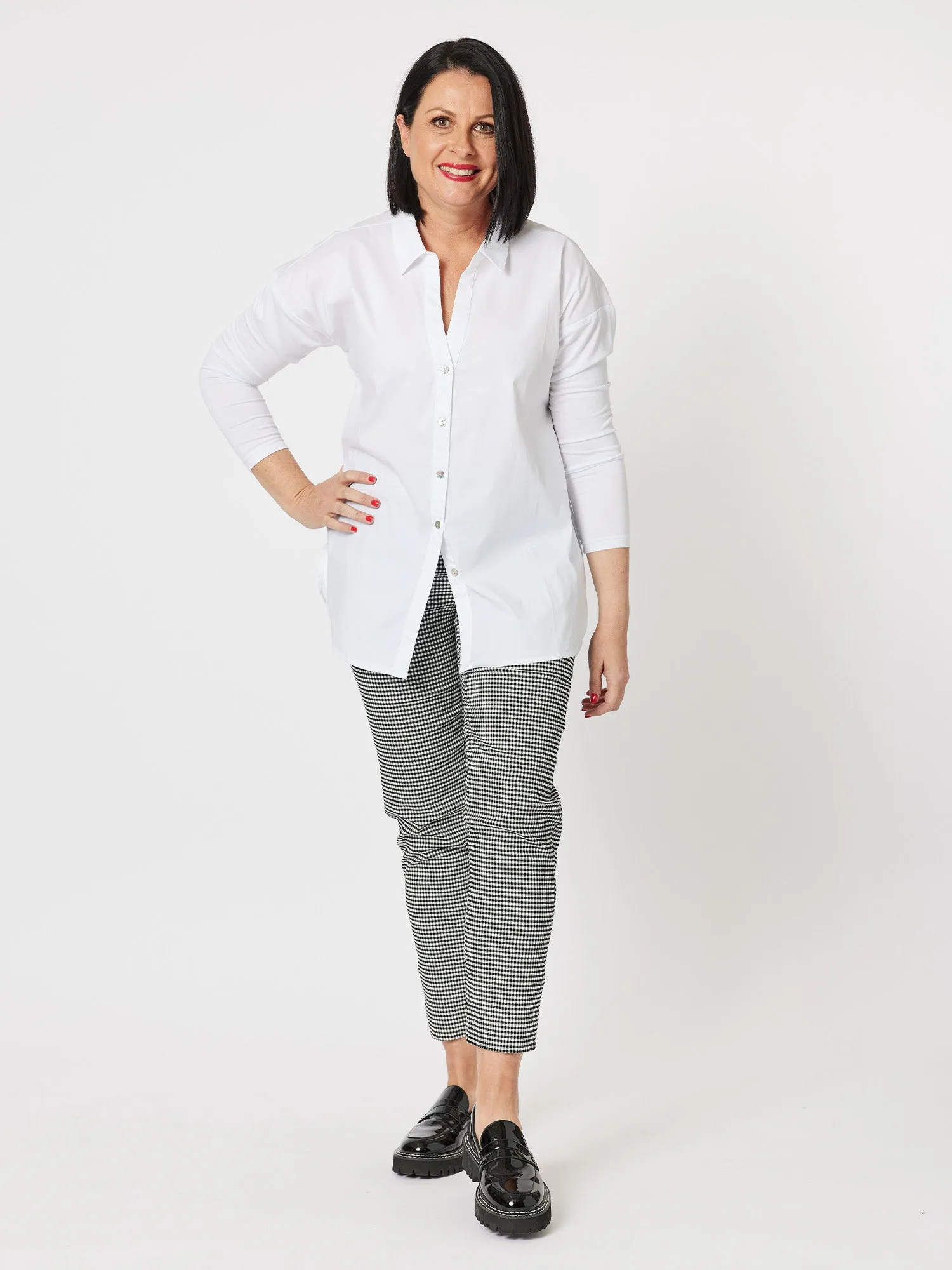 Julia Jersey Sleeve Shirt - White sold by RC & Co product image thumbnail 4