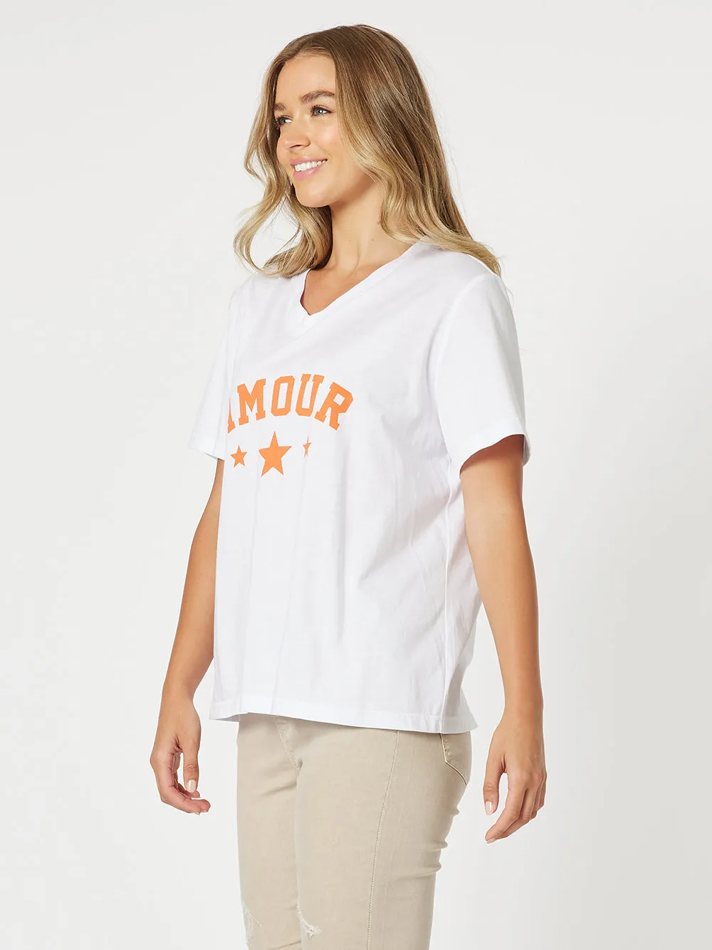 Amour Cotton T-Shirt - Orange sold by RC & Co product image thumbnail 3