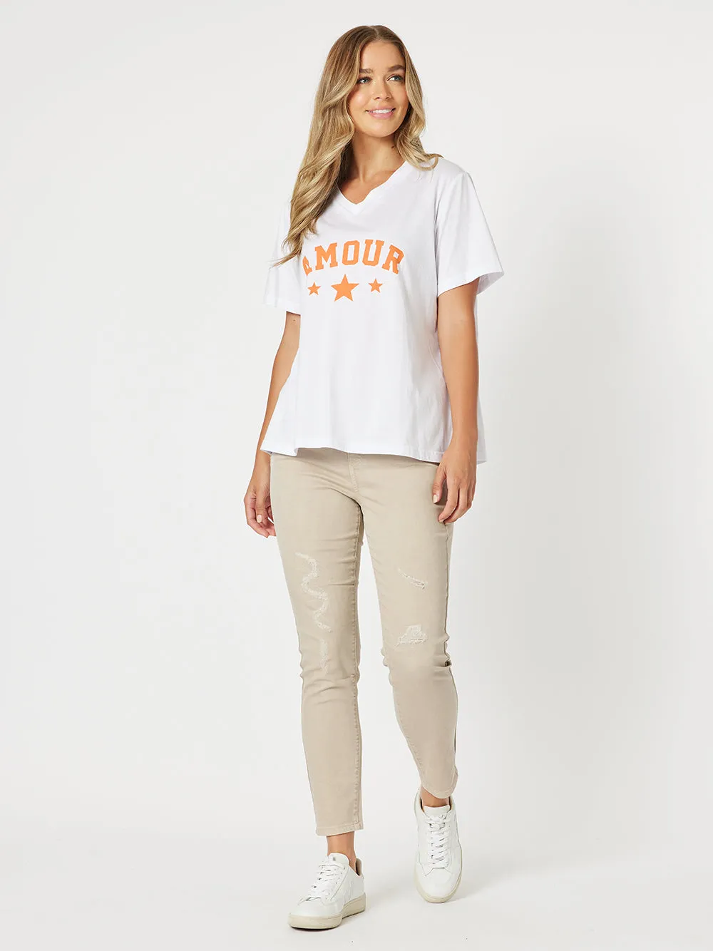 Amour Cotton T-Shirt - Orange sold by RC & Co product image thumbnail 2