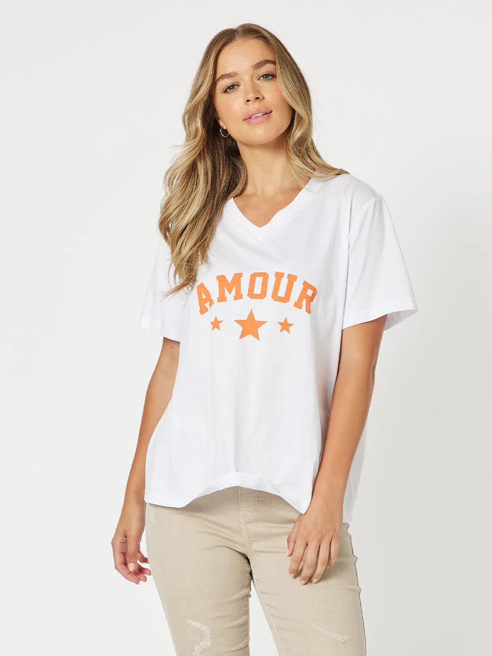 Amour Cotton T-Shirt - Orange sold by RC & Co