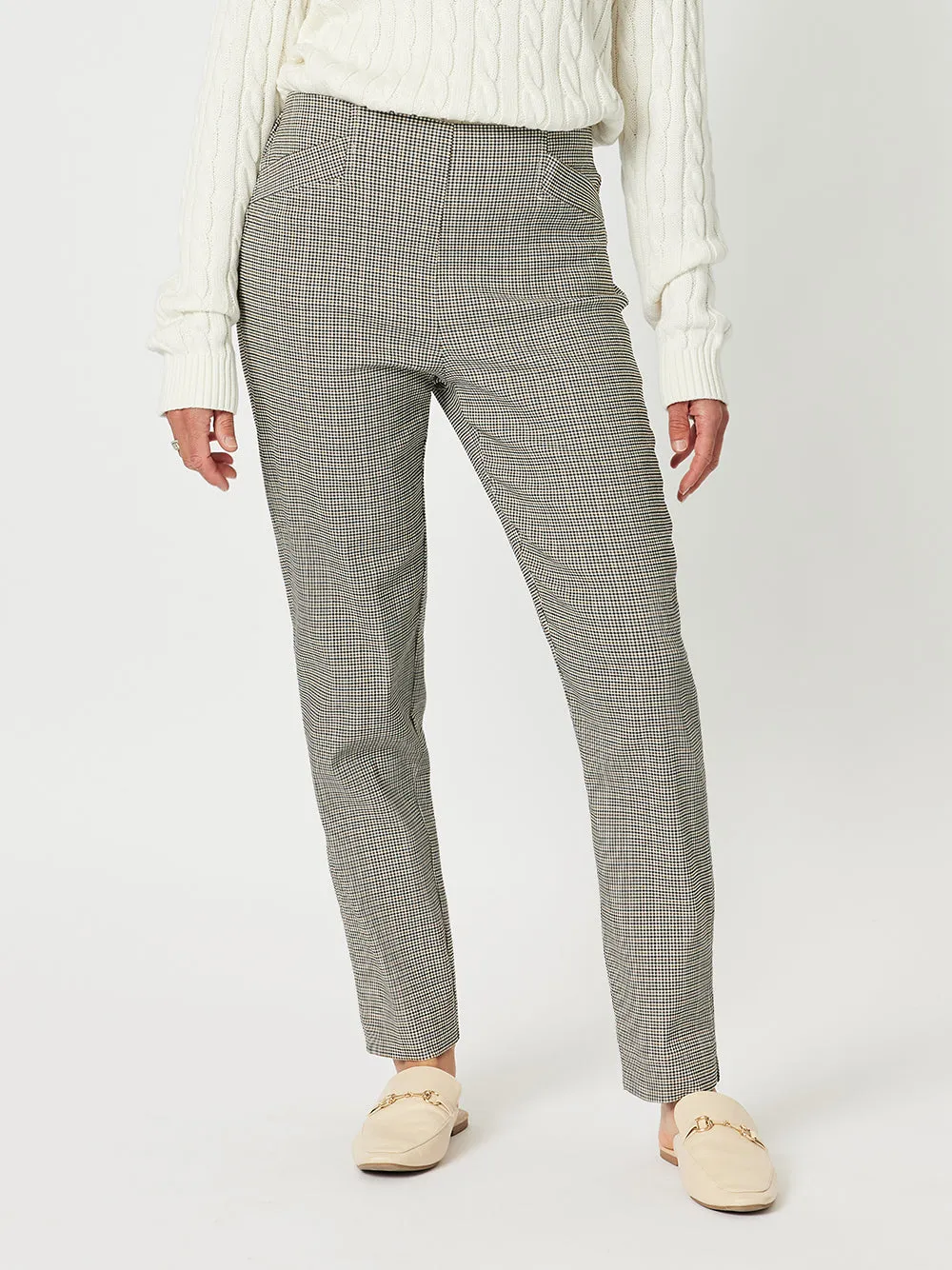 Gemma Check Pant - Toffee sold by RC & Co