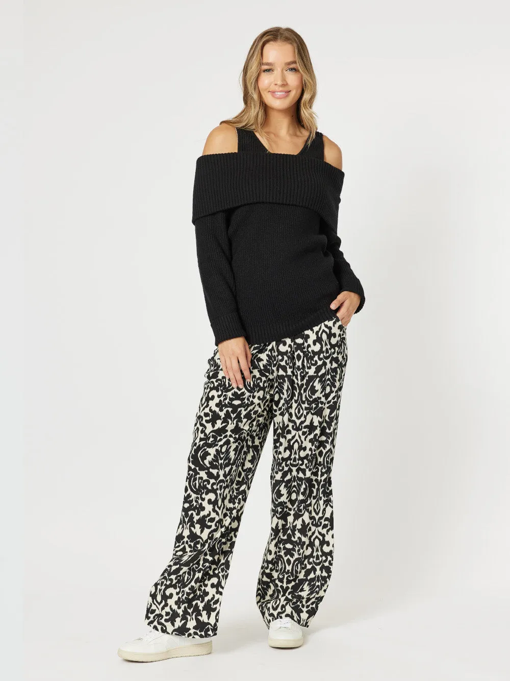 Charlotte Off The Shoulder Jumper - Black sold by RC & Co product image thumbnail 5
