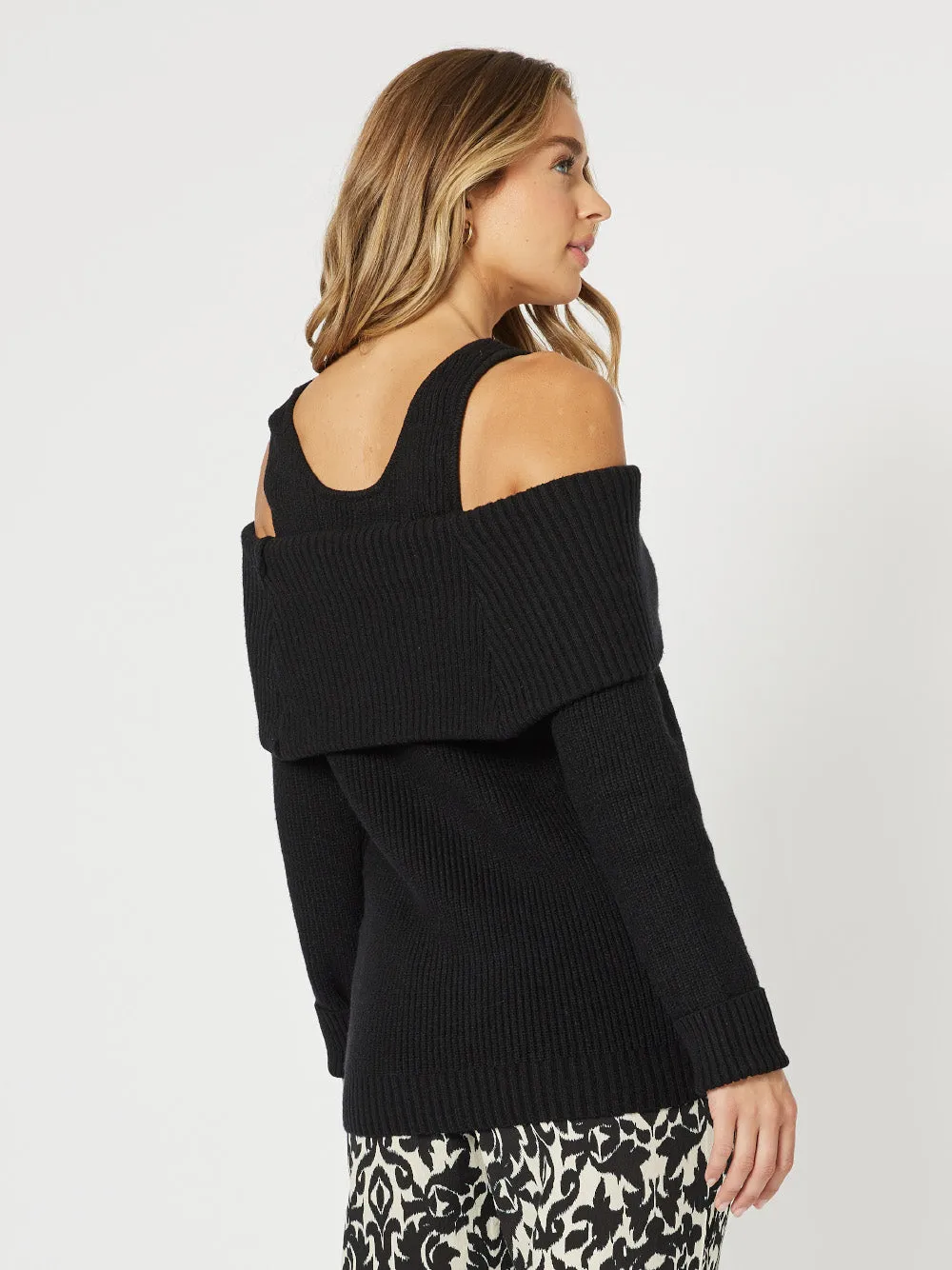Charlotte Off The Shoulder Jumper - Black sold by RC & Co product image thumbnail 4