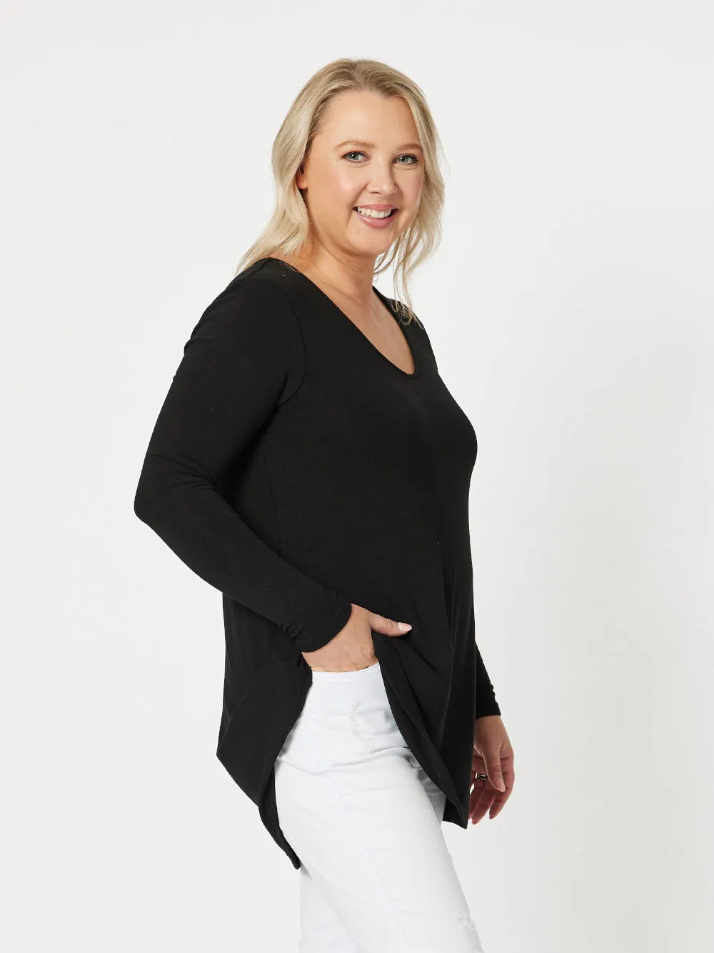 Keely Long Sleeve Top - Black sold by RC & Co product image thumbnail 5