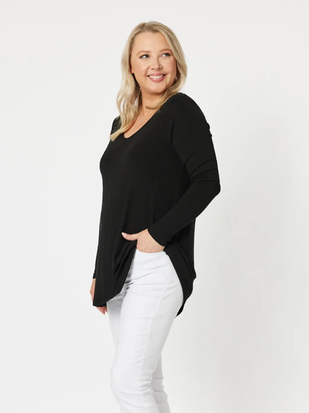 Keely Long Sleeve Top - Black sold by RC & Co product image thumbnail 3