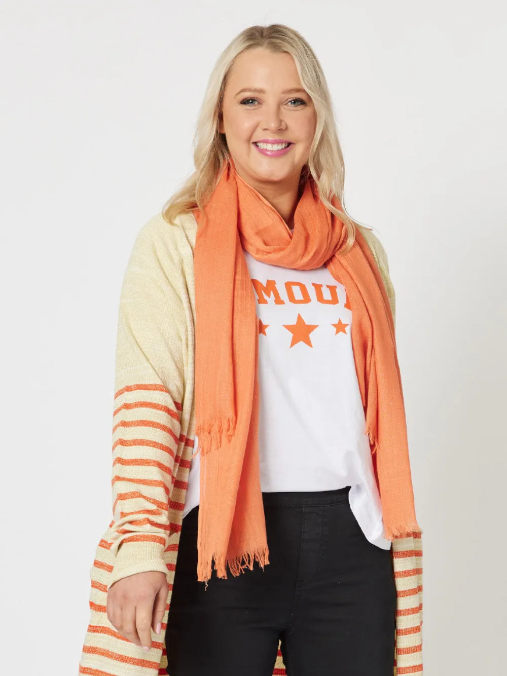 Plain Scarf - Orange sold by RC & Co product image thumbnail 3