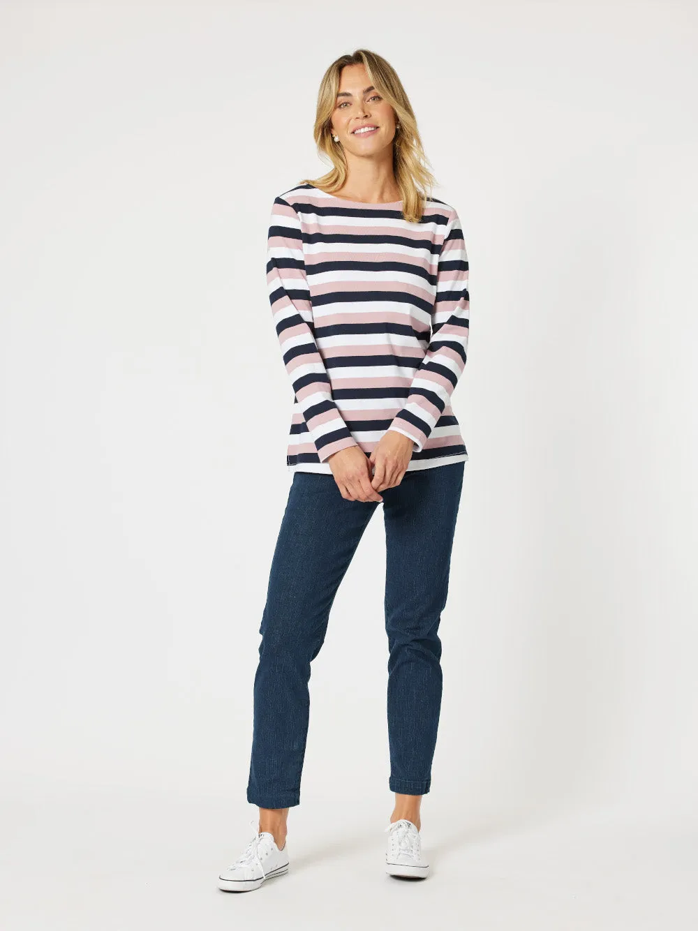 Laguna Stripe Long Sleeve Tee - Orchid sold by RC & Co product image thumbnail 5