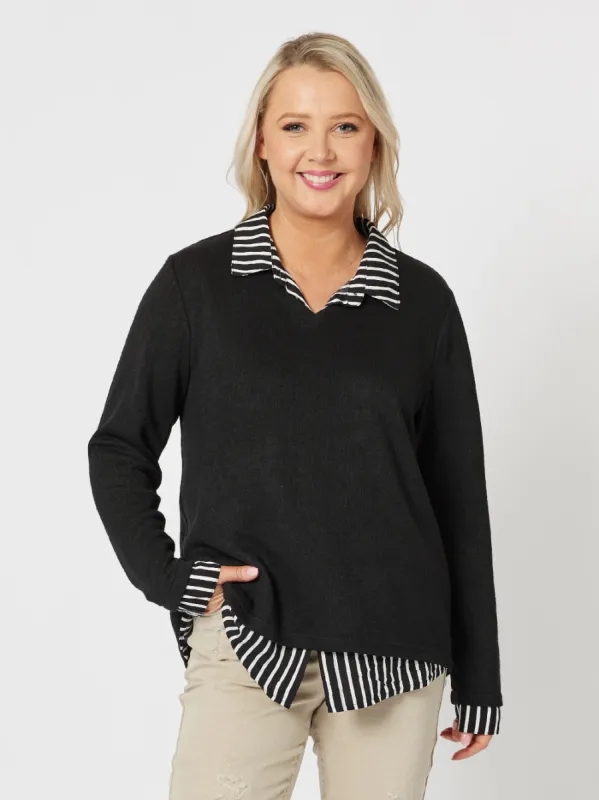 Gabby 2 In 1 Top - Black sold by RC & Co