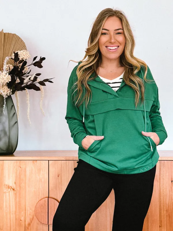 Ava Zip Sweatshirt - Ivy sold by RC & Co
