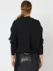 Ribbed Knit Batwing Jumper - Black sold by RC & Co