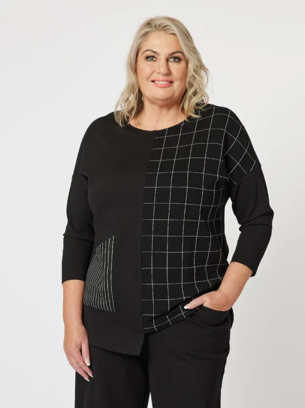 Harper Pocket Top - Black sold by RC & Co
