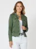 Military Style Denim Jacket - Khaki sold by RC & Co