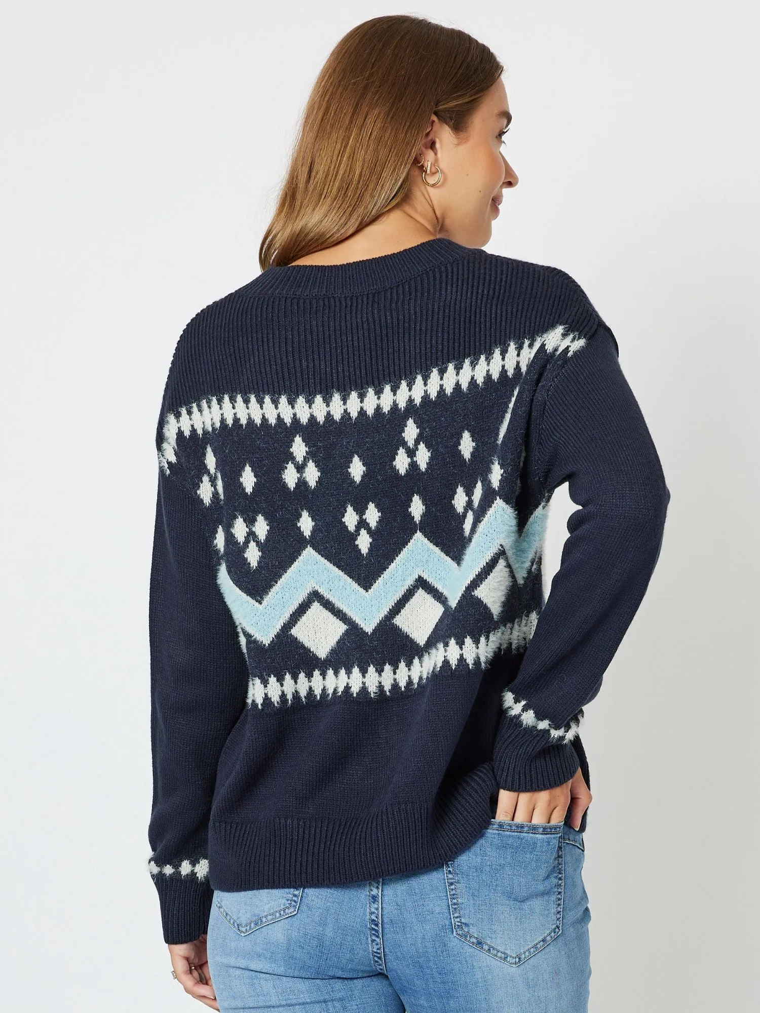 Aspen Fairisle Knit Jumper - Midnight sold by RC & Co product image thumbnail 4