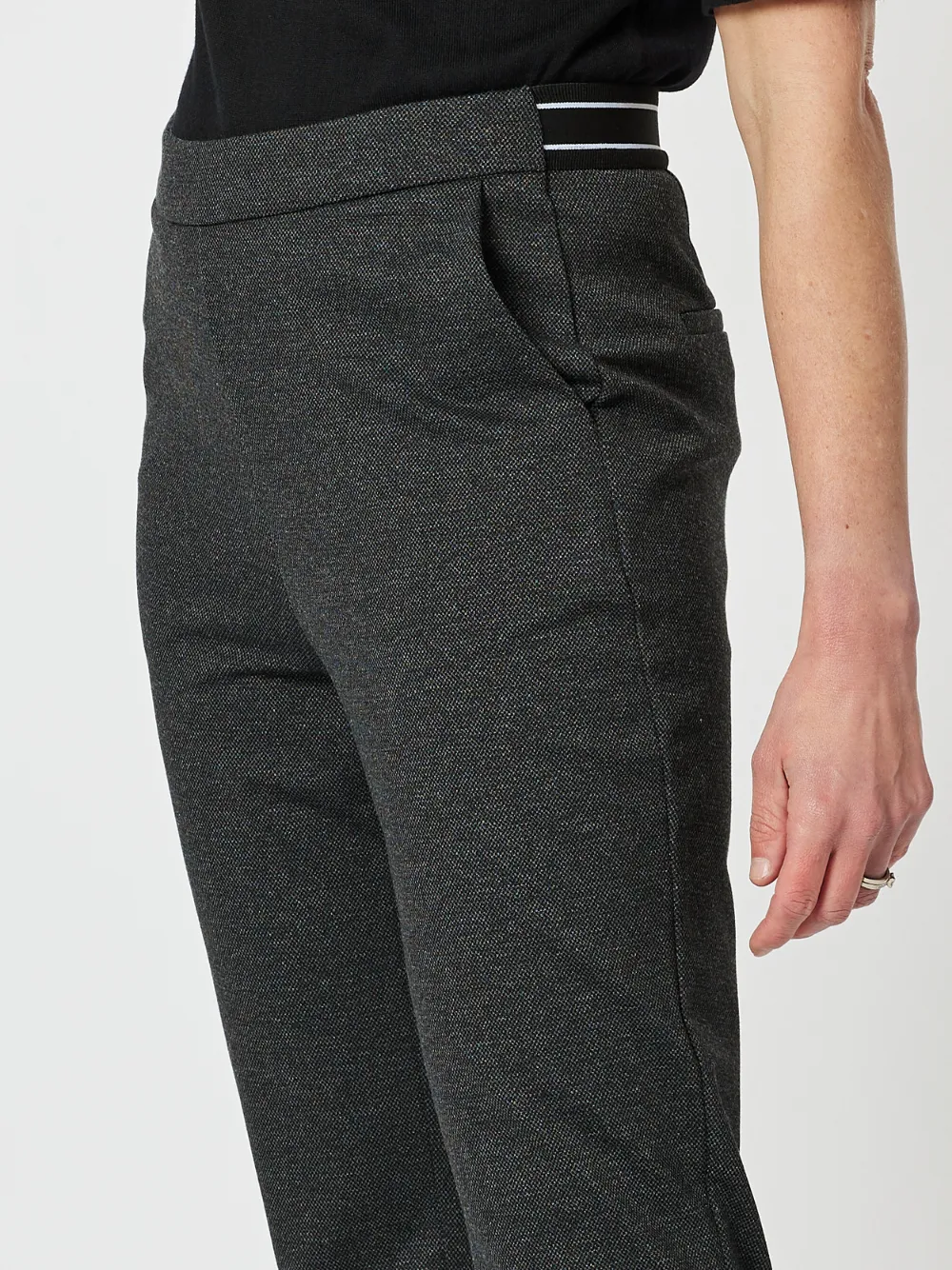 Textured Ponte Pant - Charcoal sold by RC & Co product image thumbnail 4
