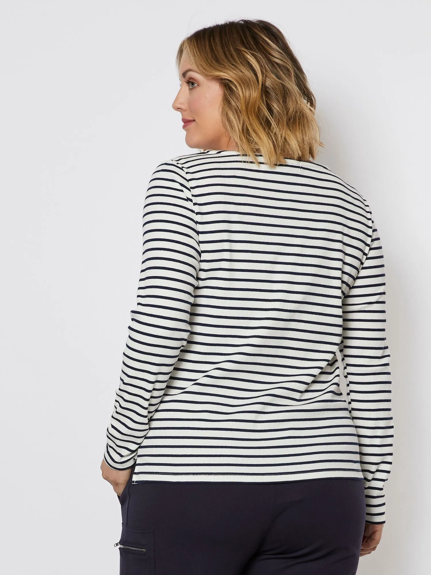 Rib Stripe Long Sleeve Top - Black sold by RC & Co product image thumbnail 4