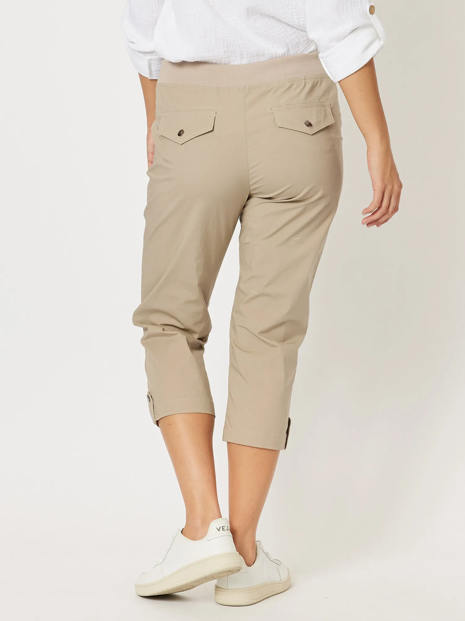Santorini Cropped Cotton Pant - Natural sold by RC & Co product image thumbnail 3