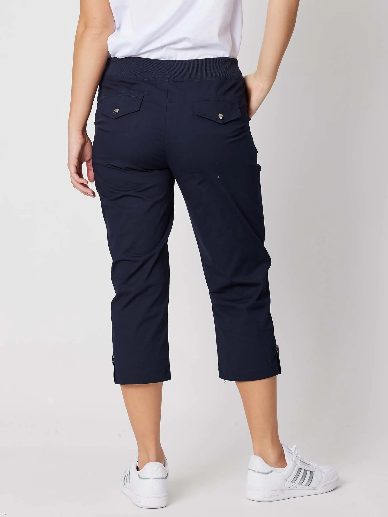 Santorini Cropped Cotton Pant - Navy sold by RC & Co product image thumbnail 3