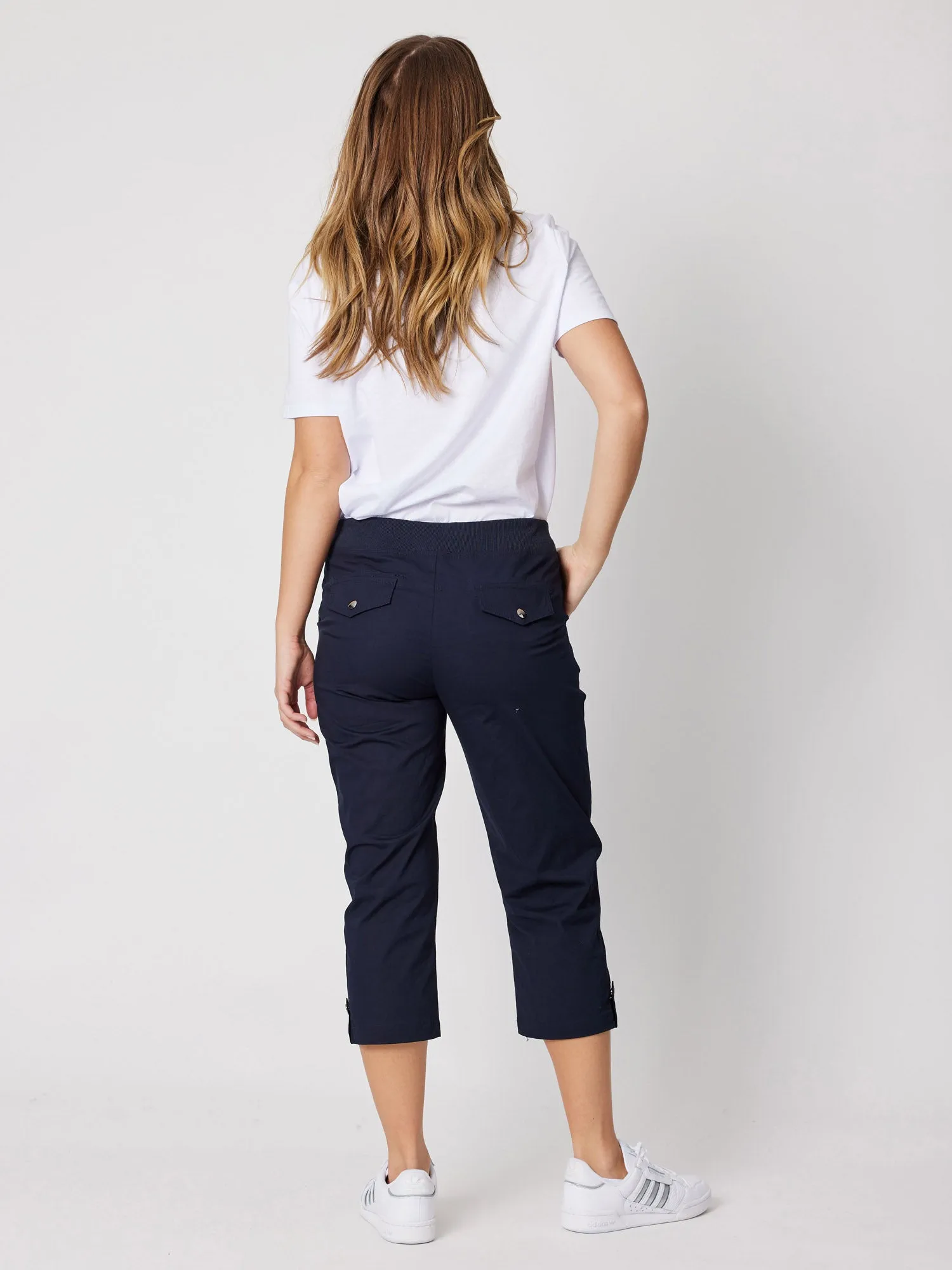 Santorini Cropped Cotton Pant - Navy sold by RC & Co product image thumbnail 5