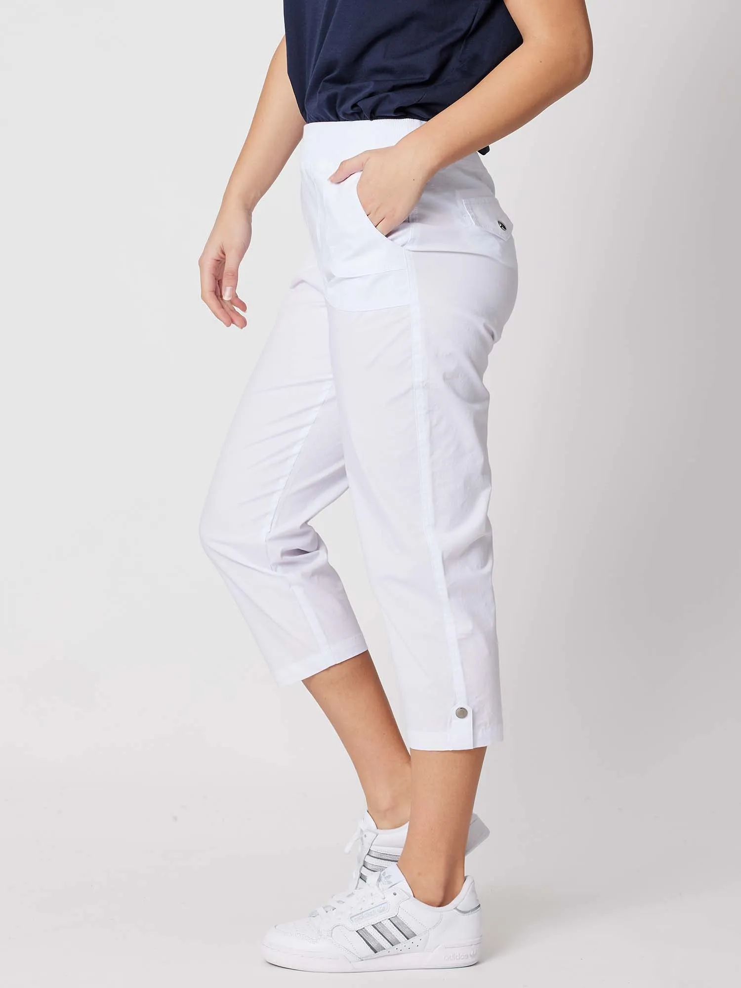 Santorini Cropped Cotton Pant - White sold by RC & Co product image thumbnail 5
