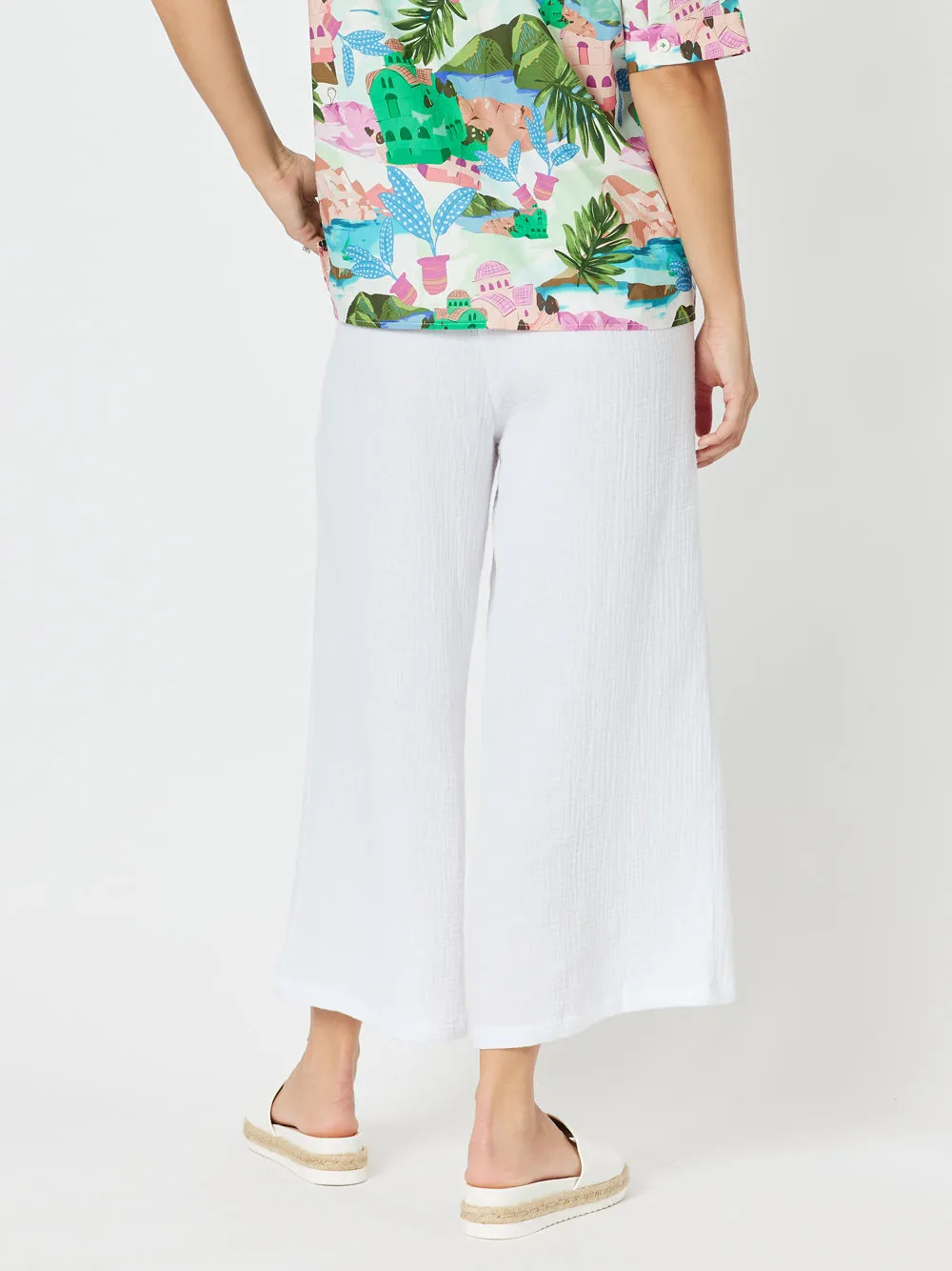 Byron Textured Wide Leg Pant - White sold by RC & Co product image thumbnail 5