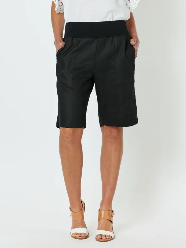 Jordan Linen Short - Black sold by RC & Co