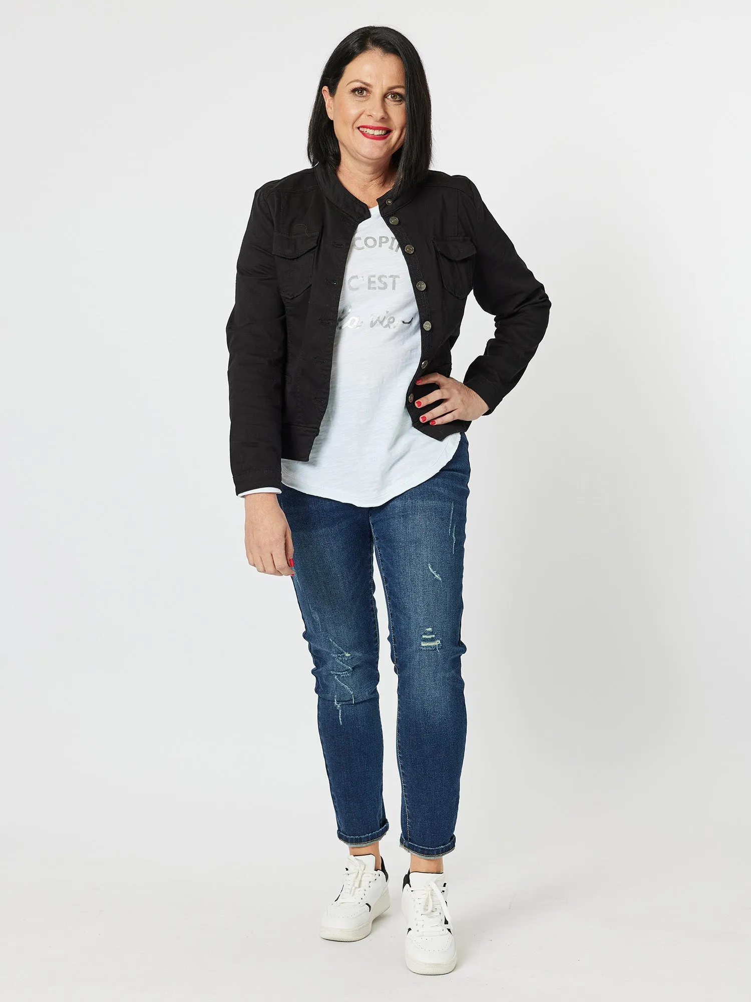 Maggie Denim Jacket - Black sold by RC & Co product image thumbnail 2