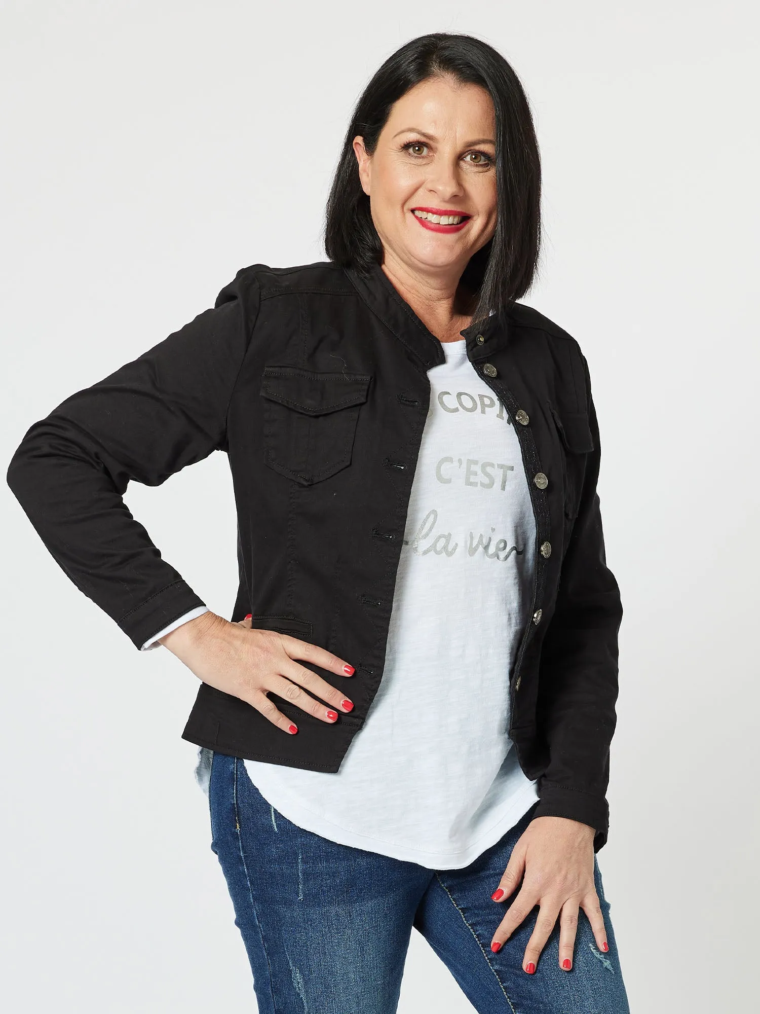 Maggie Denim Jacket - Black sold by RC & Co product image thumbnail 3